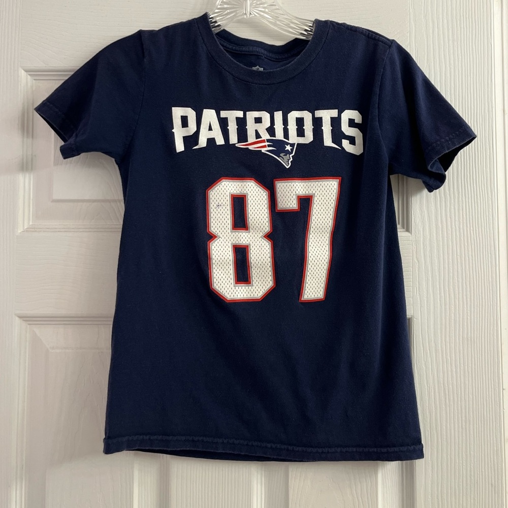 NFL New England Patriots Rob Gronkowski Youth Authentic T-Shirt Jersey Small #87